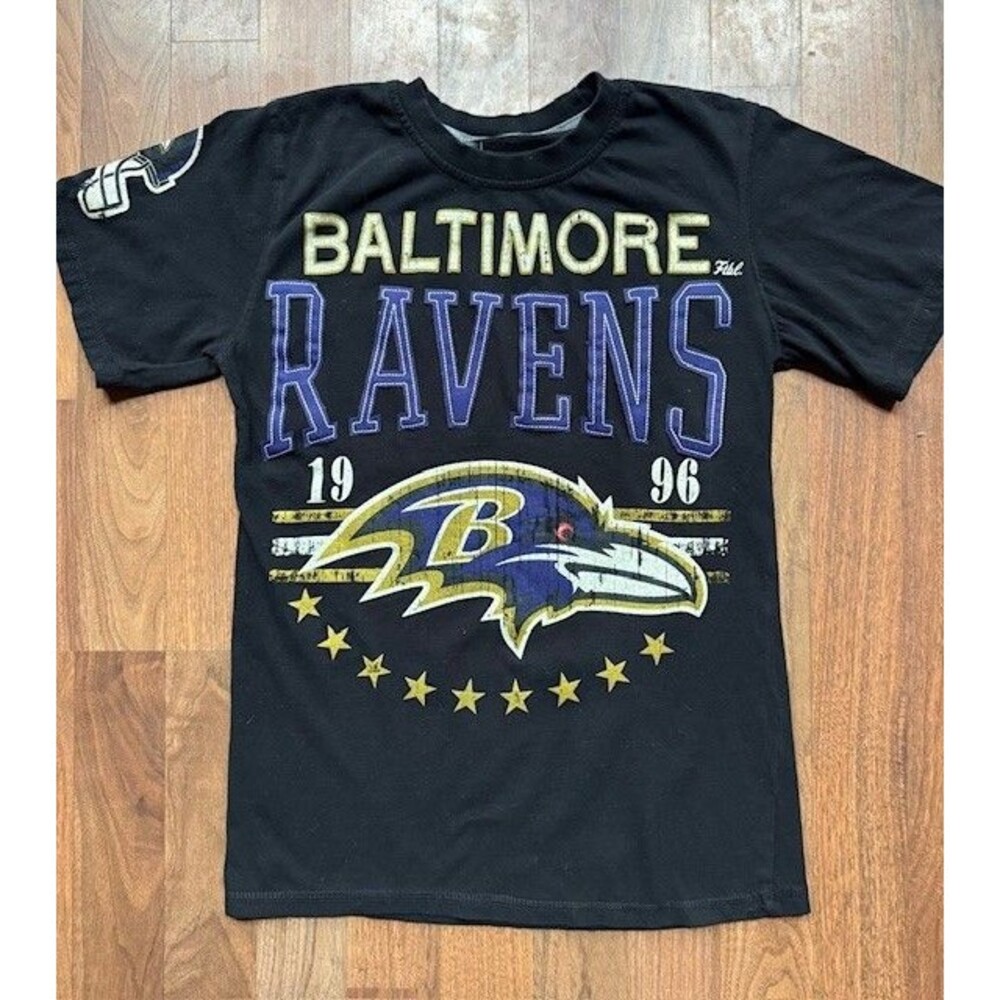 Baltimore Ravens Team Apparel T Shirt SML Raised‎ Letters 1996 New w/out Tags